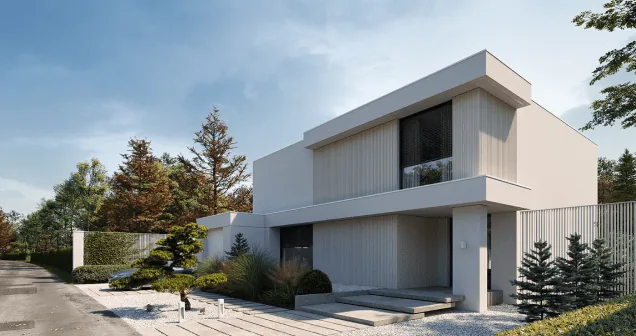 Zeitgenössische Villa mit klarer Formensprache